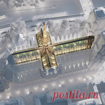 Архитекторы разных стран предложили варианты реконструкции (28 фото) Около месяца назад в Соборе Парижской Богоматери произошел пожар, который нанес зданию серьезный ущерб. Архитекторы из разных стран мира предложили свои