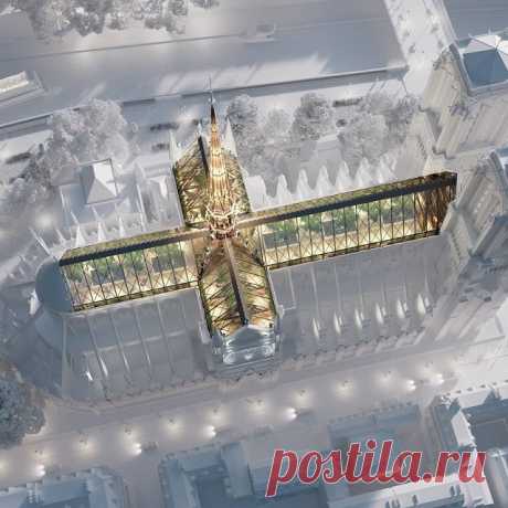 Архитекторы разных стран предложили варианты реконструкции (28 фото) Около месяца назад в Соборе Парижской Богоматери произошел пожар, который нанес зданию серьезный ущерб. Архитекторы из разных стран мира предложили свои