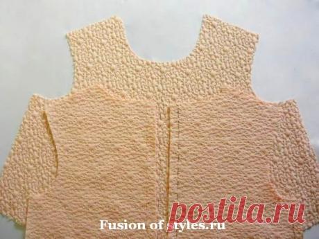 Обработка горловины и проймы цельнокроеной обтачкой | СЛИЯНИЕ СТИЛЕЙ