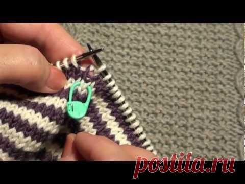 Вязание полосок по кругу. Аккуратная смена цвета. Мастер-класс.