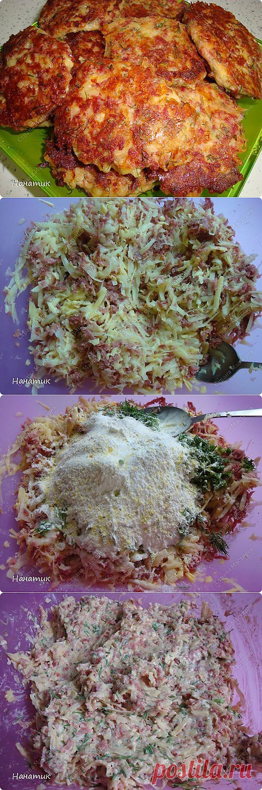 Колбасные драники с сыром и картофелем | Страна Мастеров