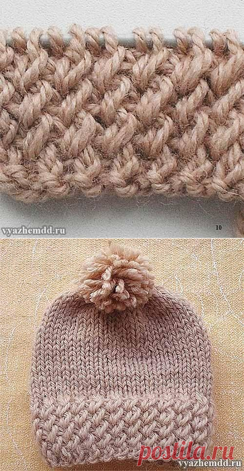 Интересная резинка спицами