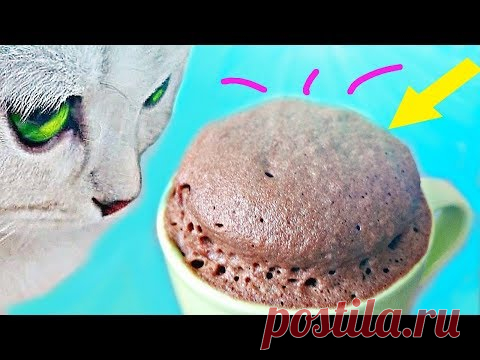 САМЫЙ ЛУЧШИЙ КЕКС В МИКРОВОЛНОВКЕ ВСЕГО ЗА ТРИ МИНУТЫ, ОТЛИЧНЫЙ ЗАВТРАК, ПОПРОБУЙТЕ СДЕЛАЙТЕ САМИ