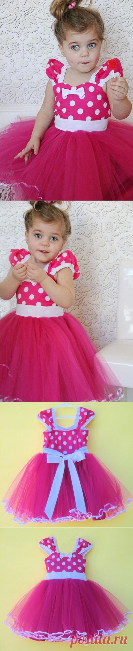 Hot pink Polka Dots MINNIE dress TUTU от loverdoversclothing