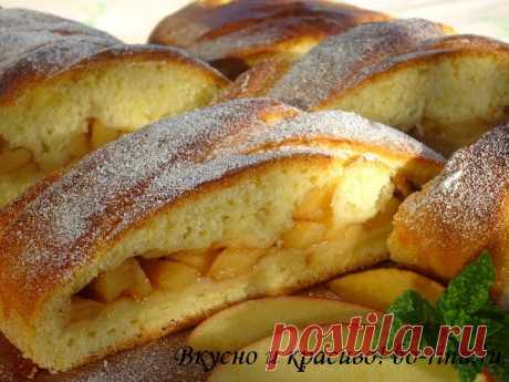 ПИРОГ-КОСИЧКА С ЯБЛОКАМИ (КАРТОФЕЛЬНОЕ ТЕСТО)
