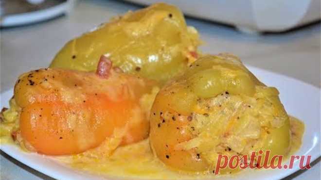 Перец фаршированный картофелем.Очень простой рецепт.