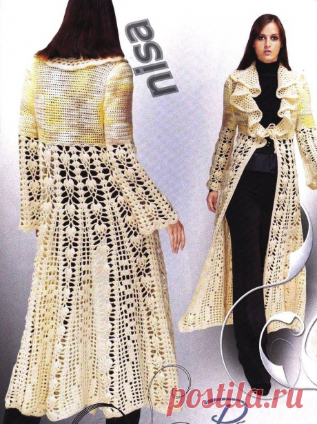 Летнее пальто крючком.