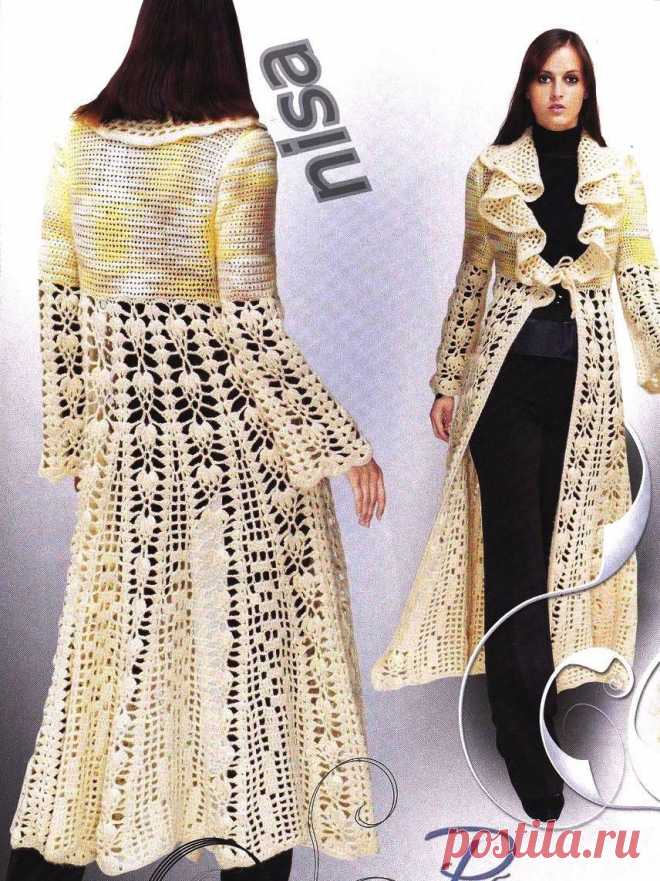 Летнее пальто крючком.