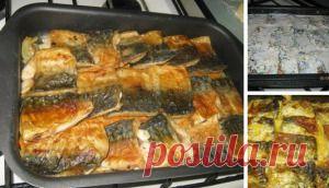 Скумбрия в духовке - Как я приготовила