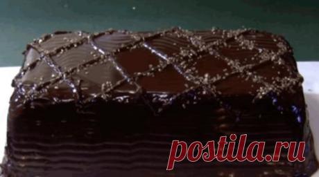 Шоколадный торт Медовик без выпечки