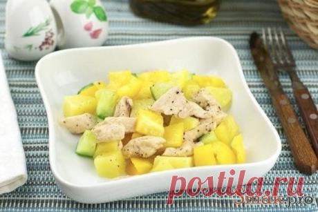 Салат из курицы и сладкого перца рецепт с фото