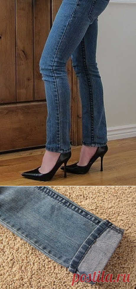Подшиваем джинсы с сохранением фабричного шва