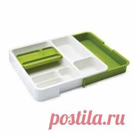 Органайзер для ящика DrawerStore Organiser - drawer tidy White / Green - Joseph-Joseph