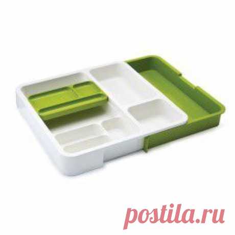 Органайзер для ящика DrawerStore Organiser - drawer tidy White / Green - Joseph-Joseph