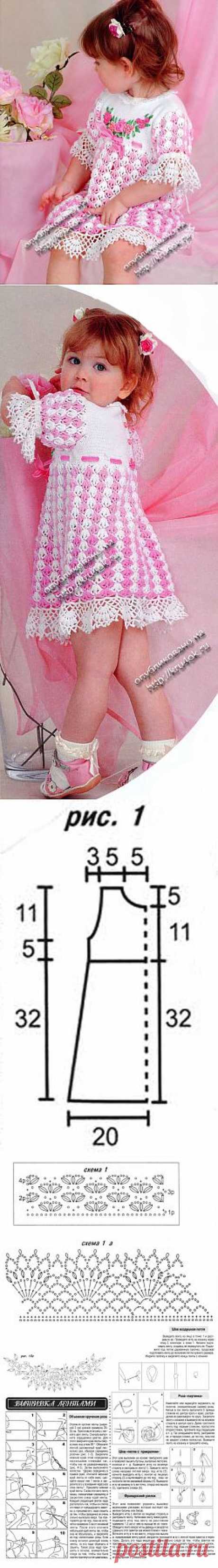 Детское платье - вязание крючком на kru4ok.ru