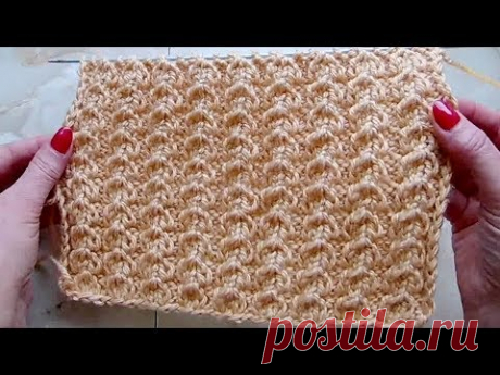 Объемная ложная косичка Вязание спицами Видеоурок 254