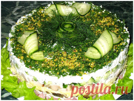 Вкусный и очень нарядный салат!