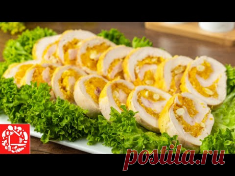 Мясная Закуска на Праздничный стол! Куриные рулетики с курагой
