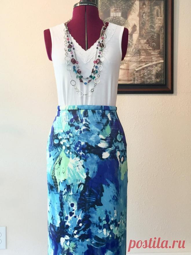 Blue pencil skirt/ Spring skirt/ blue green skirt/ Blue | Etsy