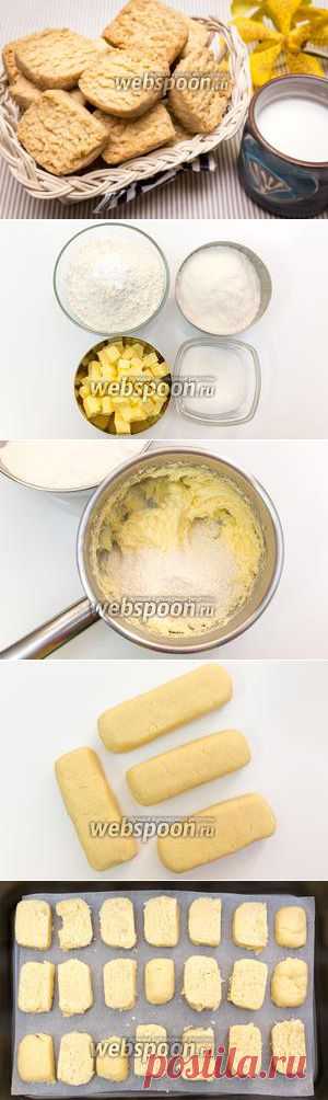 Песочное печенье с кокосовой стружкой