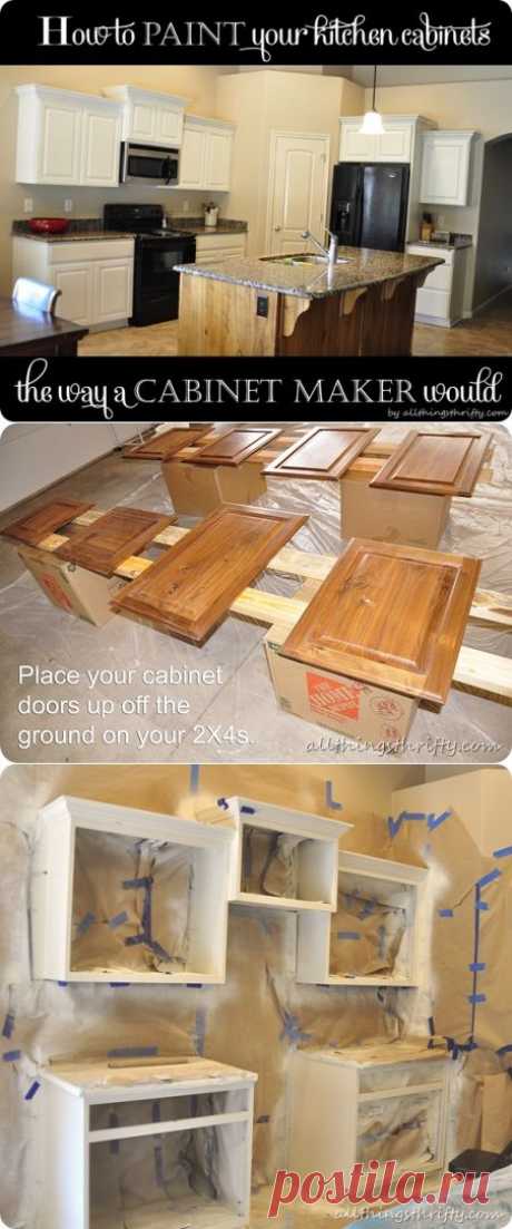 How to paint your kitchen cabinets {professionally}