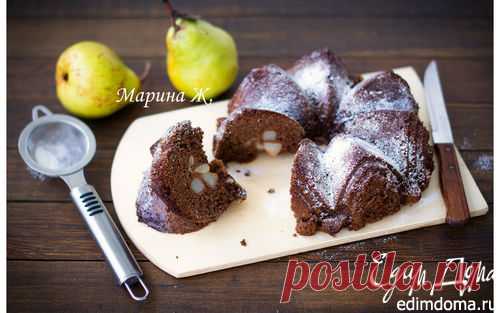 Шоколадная шарлотка с грушей и корицей | Кулинарные рецепты от «Едим дома!»