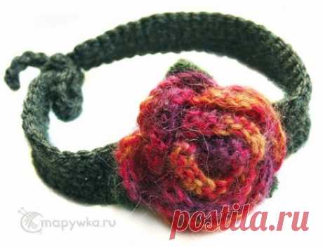 Колье с вязаной брошью - купить | Украшения ручной работы | HANDMADE интернет-магазин