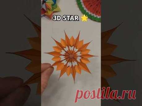 HOW TO MAKE A 3D STAR OUT OF PAPER | BEST SCHOOL PROJECT INCL ART