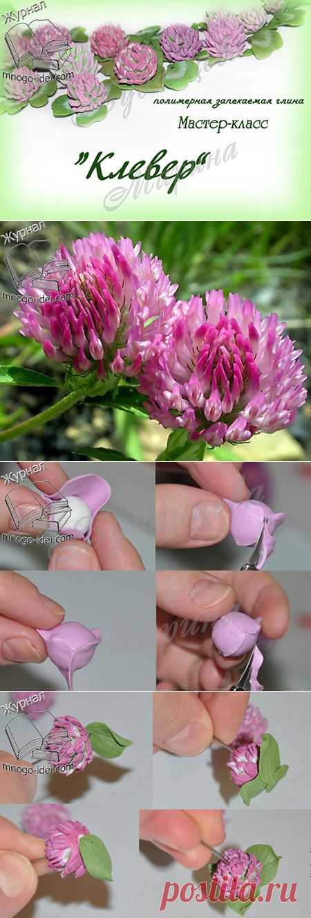 Клевер мастер класс из полимерной глины