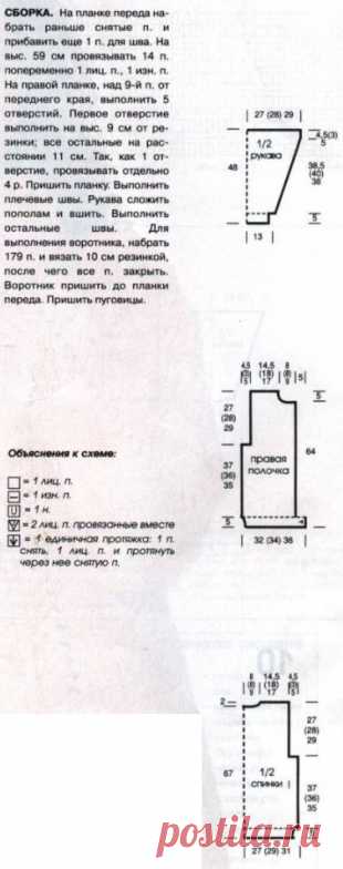 Узорный жакет спицами