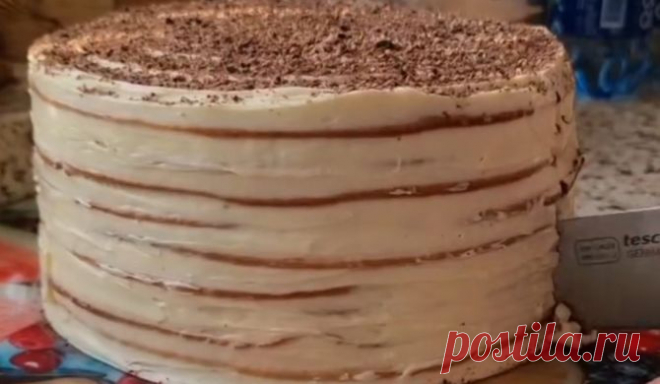 Домашний Торт Медовик со сгущенкой и маслом