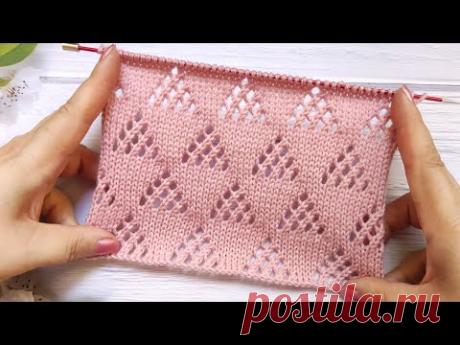 Lace Knit Triangles | Dreiecksmuster stricken | Punto Triangoli Traforato| Point de Triangles Tricot