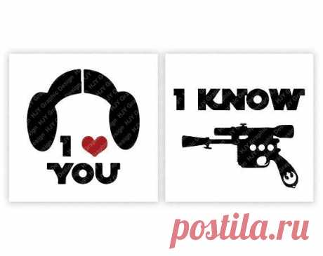 Disney Star Wars I Love You I Know Buns Blaster Princess | Etsy
