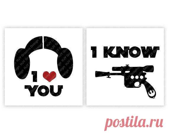 Disney Star Wars I Love You I Know Buns Blaster Princess | Etsy