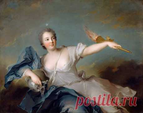 Жан-Марк Наттье -- Мария-Анна де Нель (1717-1744), маркиза Шатору. Версальский дворец • описание картины, скачать репродукцию • Gallerix.ru