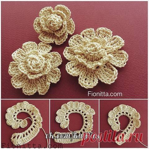 ВЯЗАНЫЕ ЦВЕТЫ. КРЮЧОК.