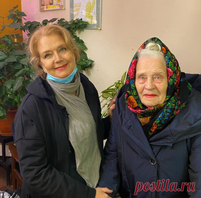 Ирина Алферова с мамой, ветераном войны Ксенией Архиповной Очень нравится их семья!