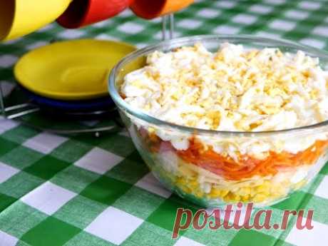 Салат с курицей и корейской морковкой