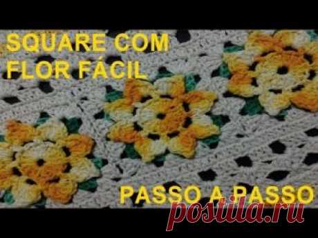 Square com flor fácil #LuizadeLugh