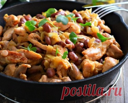 Минимум продуктов и готово блюдо из куриного филе с вкусным салатиком