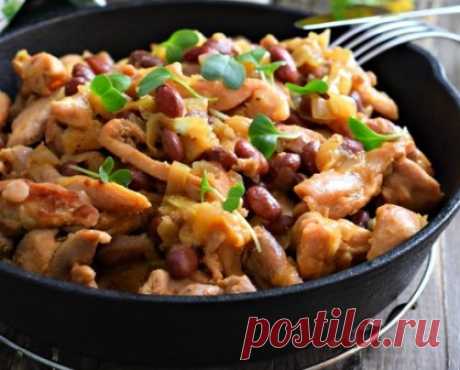Минимум продуктов и готово блюдо из куриного филе с вкусным салатиком