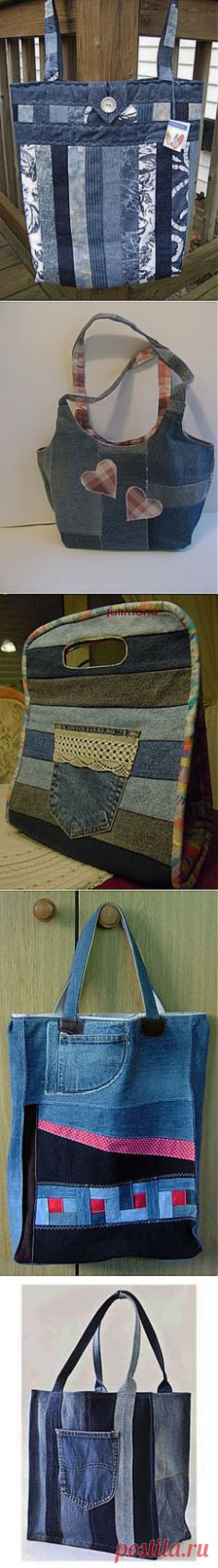 СУМКИ ИЗ СТАРЫХ ДЖИНСОВ. в Pinterest