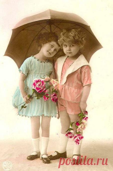 Винтажные открытки с детишками (часть первая).