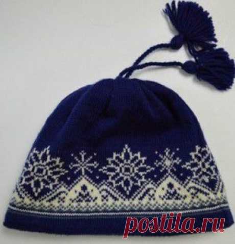 Жаккардовый узор для шапочки