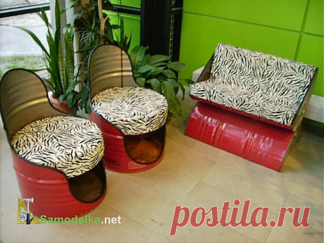 Мягкий уголок из железных бочек / Мусор в дело / Самоделка.net  - Сделай сам своими руками | Самоделки. Полезные советы и рекомендации домашнему умельцу