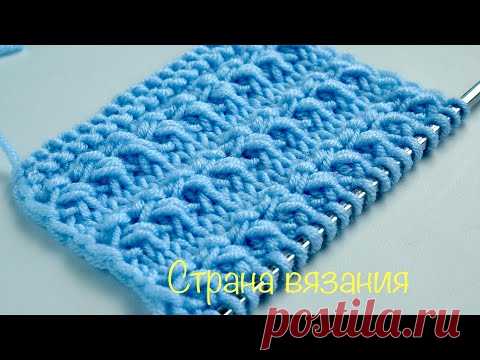 Узоры спицами. Горизонтальные дорожки. Horizontal track pattern