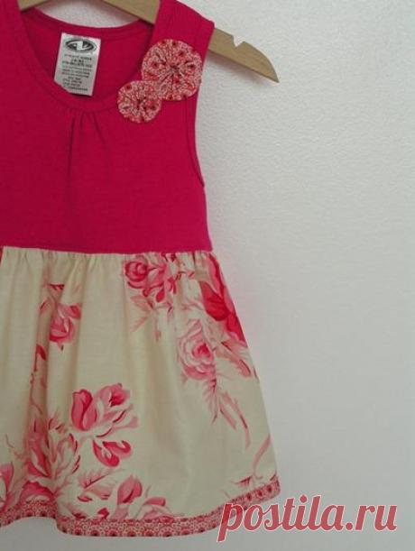 Из детской майки- в модное платице