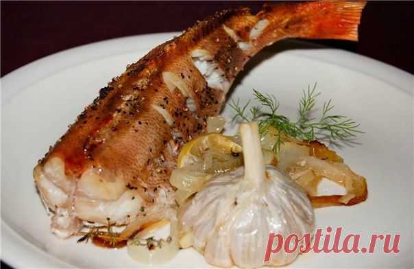 МОРСКОЙ ОКУНЬ В ДУХОВКЕ.