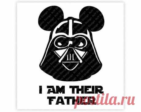 Disney Darth Vader I Am There Father Mickey Minnie Mouse | Etsy