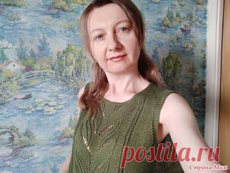 Майка ажурная коса, спицами - Вязание - Страна Мам